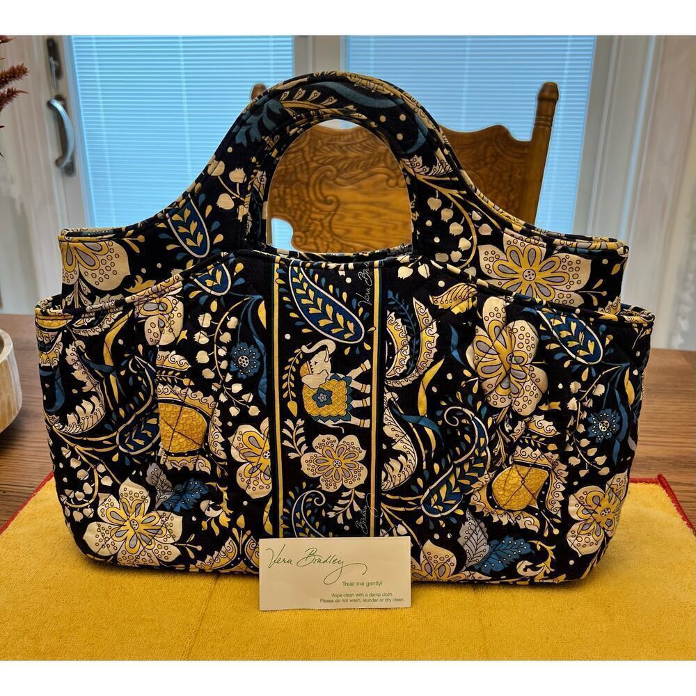 Vera Bradley Paisley Purse Satchel
Handbag Handheld Blue Yellow White
